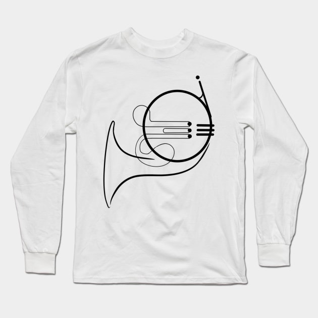 French Horn Long Sleeve T-Shirt by PattyT